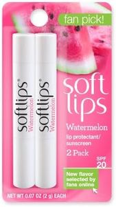 Softlips Lip Remedies, Watermelon, 0.07 Ounce, 2 Count (Pack of 12)