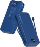 citicr Portable Charger 20000mAh PD20W w/Built-in Cables & Wall Plug Navy