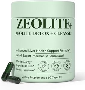 8-in-1 Zeolite Detox - Cleanse with Activated Zeolite, Charcoal, NAC & Milk Thistle – Supports Detox, Gut Health, Liver Cleanse & Cellular Defense – 60 Capsules