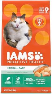 IAMS Proactive Health Adult Hairball Care Dry Cat Food with Chicken and Salmon, 7 lb. Bag (Pack of 1)