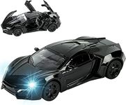 Bestie toys 1: 32 Scale Wheels Diecast Cars Fast n Furious Lykan Hypersport Metal Model Pull Back Alloy Toys with Light and Sound (Color As per Stock)