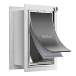 Pet Door for Wall Dog Door for Wall, 3-Flap Doggie Door for Walls with Insulation, Featuring an All-Metal Frame, Metal Closing Panel & Aluminum Lock (Medium Size)