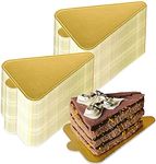 BIG BOX 100 Triangle Pastry Base Mini Cake Boards, Golden Paper Mousse Cake Boards Mini Cake Bases Cupcake Dessert Displays Tray Cardboard Pastry Base - Grease Proof & Moisture Resistant