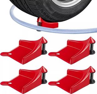 LimCryspp 4 Pcs Car Hose Guide Tire Hose Roller for Car Washing Hose Guide for Car Wash Tool Car Wash Accessories for All Type of Wheels Portable Universal Car Wash Tool Anti Pinch Tire Device (Red)