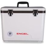 Engel UC30 30qt Leak-Proof, Air Tight, Drybox Cooler and Hard Shell Lunchbox for Men and Women in White