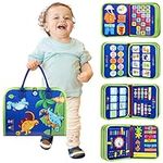 Winblo Toddler Busy Board - Montessori Toys for 1-3 Year Old Boy Bithday Gift, Educational Learning Sensory Busy Book for Two Year Old Boys, Kids Ages 2-4 Activities Toy for Airplane Car Travel