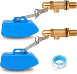 ZHEQOGZH 2 Pack Brass Float Valve 1/2 Inch Water Float Valve with Adjustable Arm, Livestock Water Tank Float Valve Switch Brass Float Ball Valve Shut Off Pool Auto Fill Valve for Automatic Waterer