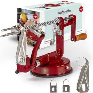 Ikigai Apple Peeler Slicer Corer - Apple Peeler and Corer Best Rated - Apple Pealer Corer Slicer with Suction Base - Old Fashioned Apple Peeler Machine - Including 3 Additional Replacement Blades