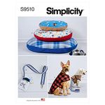 Simplicity SS9510A Dog Beds, Leash with Case, Harness Vest and Coat A in One Envelope