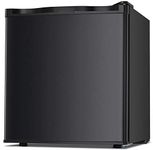 Antarctic Star Compact Chest Upright Freezer Single Door Reversible Stainless Steel Door, Compact Adjustable Removable Shelves for Home Office, 1.1 cu.Black