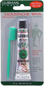 Clubman Moustwax with Brush, White (Neutral)