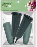 Essentially Yours Memorial Floral Vase with Foam Inserts (2 Pack) | Vases with Ground Stakes for Outdoor Use, Fresh or Artificial Flowers