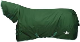 Saxon Defiant 1200D Combo Neck Heavy Horse Blanket, Hunter Green/White, 75"