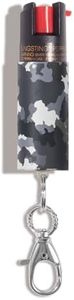 BLINGSTING Pepper Spray Maximum OC Strength Self Defense Spray for Women, 12 ft Spray Range & UV Dye - Grey Camo