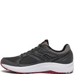 Saucony Men's Cohesion 14 Running Shoe, Charcoal/Red, 10 M US