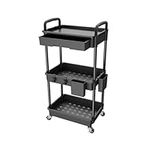 3 Tier Rolling Utility Cart with Dr