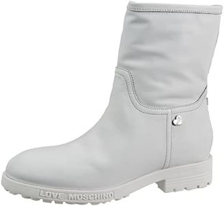 Love Moschino precollezione Primavera Estate 2022, Botas de Moda Mujer, Bianco, 38 EU