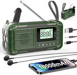 Rckskaya NOAA Emergency Weather Radio AM/FM,Hand Crank Radio Solar Power