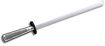 Global Knives G-39 Diamond Sharpening Steel with 30 cm Steel, CROMOVA 18 Stainless Steel