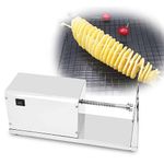 Electric Tornado Potato Slicer, Spiral Potato Cutter Twisted Potato Slicer Spiral Twister Cutter, Stainless Steel Vegetables Cutting Machine for Fruit, Potatoes, Cucumber or Carrots