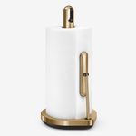 simplehuman Tension Arm Paper Towel Holder, Brass Stainless Steel