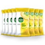 Dettol Antibacterial Wipes, Citrus, Total of 400 Wipes (8 Packs X 50), Biodegradable Wipes, Cleaning Wipes, Disinfectant Wipes, Surface Wipes, Antibacterial, Household Cleaners