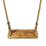 ValueHall Wooden Hanging Swing Seat Wooden Swing Chair Wooden Tree Swing with Adjustable Hemp Rope for Adults V7110C