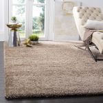 STARAR Decor Modern Fluffy Fur Rug & Polyester Shaggy Anti Slip Carpet for Living Room, Carpet for Kids Room, Kitchen, Hall, and Cabins (3x6 Feet, Beige)