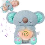 NYOBABE Baby Essentials for Newborn,Soothing Breathing Koala Anxiety Relief Bear With Light&Music,Sensory Toys for Babies 3 6 9 12 18 Months,Baby Sleep Aid,Toys Gifts for Toddler Boys Girls Age 1 2 3