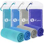 U-pick 4 Packs Cooling Towel (40"x 12"), Ice Towel,Microfiber Towel,Soft Breathable Chilly Towel for Yoga,Sport,Gym,Workout,Camping,Fitness,Running,Workout&More Activities (4 Color Collection-D)