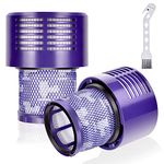 Leadaybetter 2pack Washable Hepa Filter Replacements for Dyson V10 SV12 Cordless Vacuum Cyclone Animal Absolute Total Clean Cordless Vacuum Cleaner, Replace # DY-969082-01