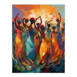 Artery8 Abstract Africa Dance African Dancing Painting Rhythm Body Energy Theatre Arts Artwork Extra Large XL Wall Art Poster Print