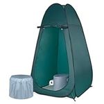 Hillington Lightweight and Portable 5L Camping Toilet with Instant Pop Up Privacy Tent – Toilet Complete with Seat, Lid, Handles and Roll Holder