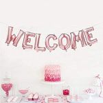 Balloonistics Rose Gold Welcome Foil Balloon 16" Inch Self Sealing Foil Balloon for Baby Shower Baby Welcoming Birthday Celebration