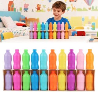 Hulezt Match The Bottle Color Game, 2026 New Bottle Color Match Game Bottles Flip Challenge Games, Fun Family Board Game for Indoor Outdoor Group Travel Camping Holidays Party Night