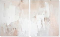 Art Remedy Opalescent Hues III Canvas Set of 2 Minimalist Abstract, Gallery Wrapped, 36 x 45