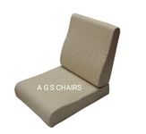 A G S Chairs Sofa Foam Cushion Mould Foam 5 Years Warranty one seat one Back with Zip Cover Attractive Colour (Seat 24 x 21 Back 18 x 21, Beige)