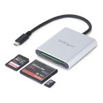 StarTech.com USB 3.0 Flash Memory Multi-Card Reader/Writer with USB-C - SD microSD and CompactFlash Card Reader w/Integrated USB-C Cable (FCREADU3C)