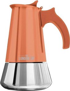 London Sip Stainless Steel Stove-Top Espresso Maker Coffee Pot Italian Moka Percolator, Copper, 10 Cup