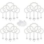 Yeruvce 20 Pcs Baptism Acrylic Rosary Beads Mini Rosaries Angel with Organza Bags for the First Communion Baptism Party Favors