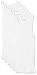 Amazon Essentials Men's Tank Vests, Pack of 6, White, M