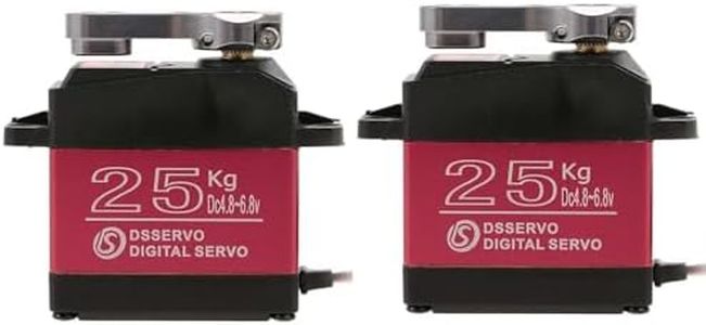 KEAcvise 2-Pack high Torque Metal Gear Digital servo Motor 25kg 0.13s 6.8v for 1/8 1/10 rc Cars Like trx4m servo and scx24 servo with 180-degree Control Angle Compatible with mg996r servo