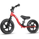 KRIDDO Toddler Balance Bike 2 Year Old, Age 24 Months to 5 Years Old, Early Learning Interactive Push Bicycle with Steady Balancing and Footrest, Gift Bike for 2-5 Boys Girls, Red …