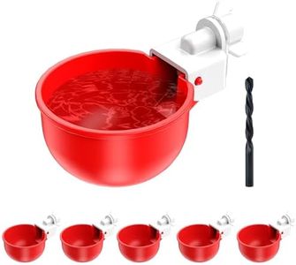 ZenxyHoC Chicken Waterer Cups, 6 Pack Automatic DIY Chicken Water Cup with 3/8'' Hole Saw