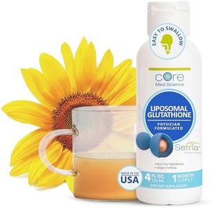 Core Med Science Liposomal Glutathione Liquid Supplement (500mg, 4 Fl Oz) - Pure Reduced Setria with Phospholipid Complex - Antioxidant Supplement for Energy, Brain Health, Skin & Liver Health