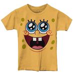 Tee Luv Big Boys Spongebob Squarepants Face Shirt - Kids Cartoon Character Shirt (Banana) (L)