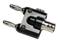 Fluke BP880 BNC to Female Double Stacking Banana Plug, Nickel-Plated Finish, 122 Degree F Temperature