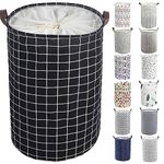 Haundry Thickened Large Laundry Hamper with Durable Handle,21.6" Tall Round Laundry Basket for Clothes Storage