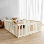 BanaSuper Baby Playpen 79" x71" 14 Panels Large Baby Playard Kids Activity Center with Gate Safety Baby Fence for Toddlers Home Indoor Infant Play Yard Baby Boys Girls Christmas Gift