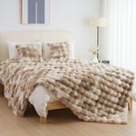 IKALIFE Cozy Faux Fur Throw Blanket